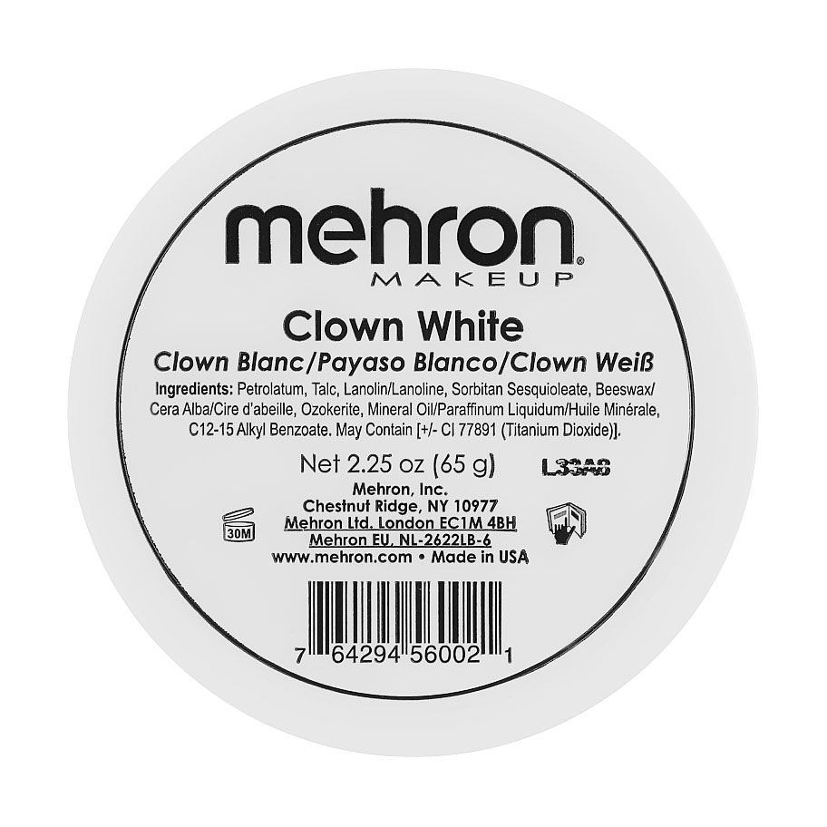 Грим для клоуна Mehron Clown White екстрабілий, 65 г